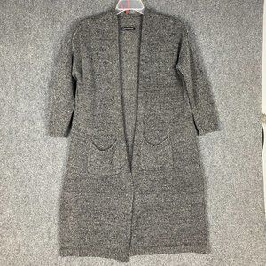 Foreign Exchange Cardigan Women's Medium Gray Sweater Knitted Acrylic